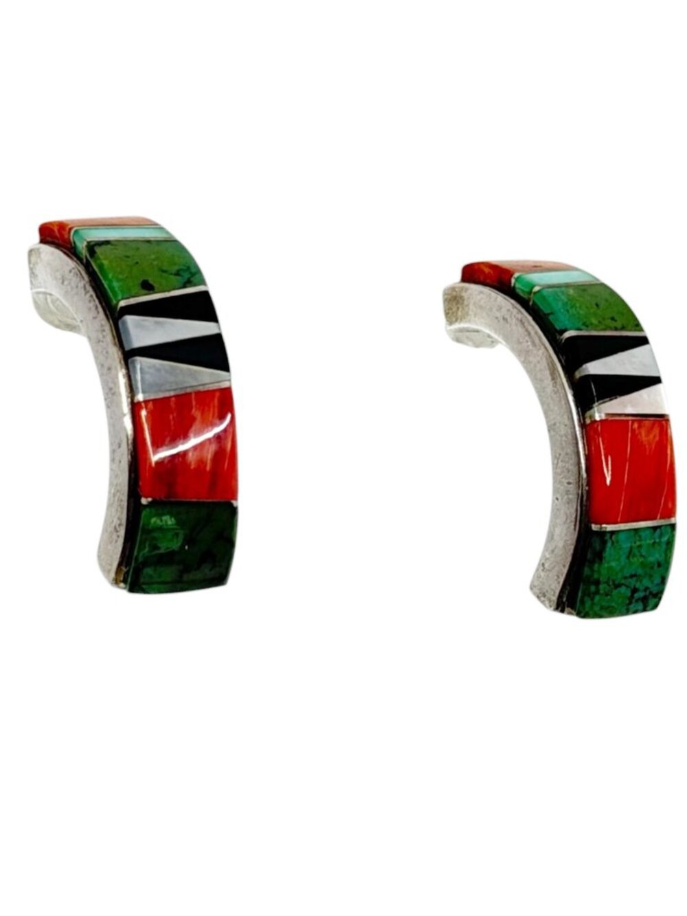 Navajo A Touch of Santa Fe Inc DINE TSF PD sterling silver Gemstone earrings